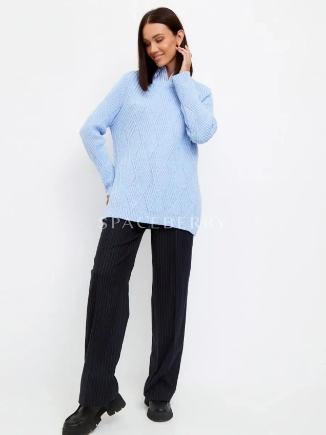 Женский вязаный свитер оверсайз, джемпер